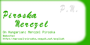 piroska merczel business card